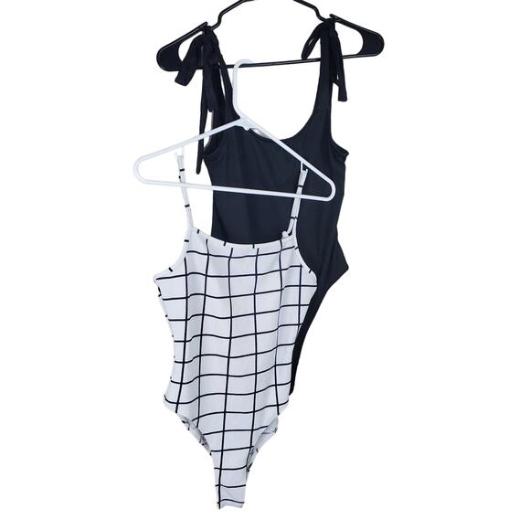 SHEIN | Bodysuits (Lot of 2) | Black/White | Tank | Small - Picture 1 of 8